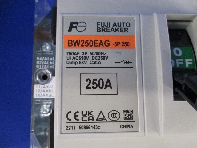 オートブレーカ3P250A(箱違い) BW250EAG