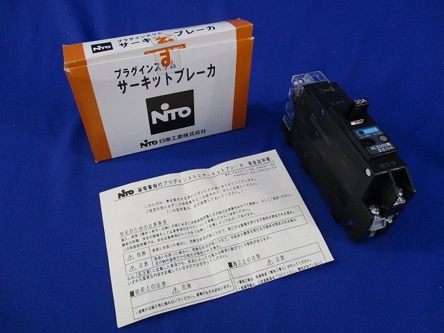 漏電警報付プラグインSサーキットブレーカ 2P2E30A PNX52-GA
