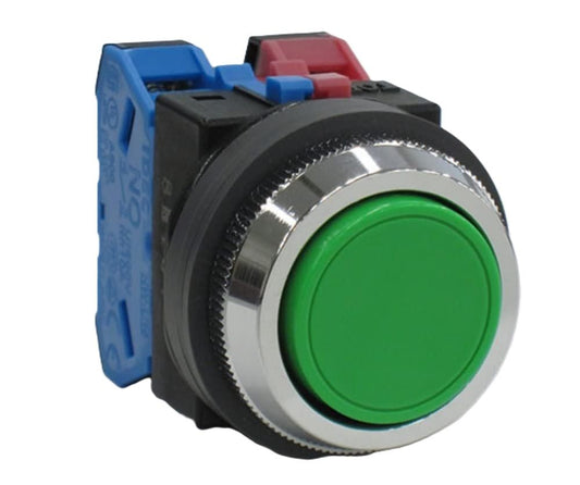 平形押しボタンスイッチ 緑 ABN111G