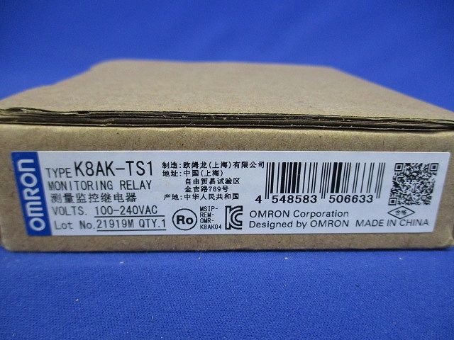 温度監視リレー 電源電圧:AC100-240V K8AK-TS1