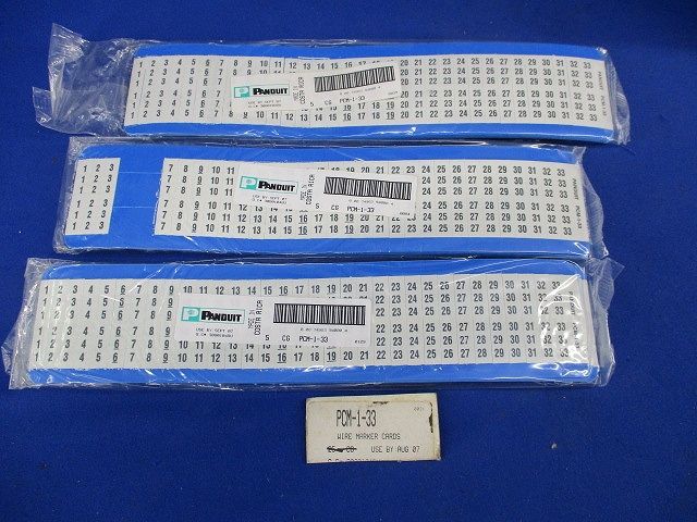 ワイヤーマーカー(5枚×3袋,計15枚入) PCM-1-33