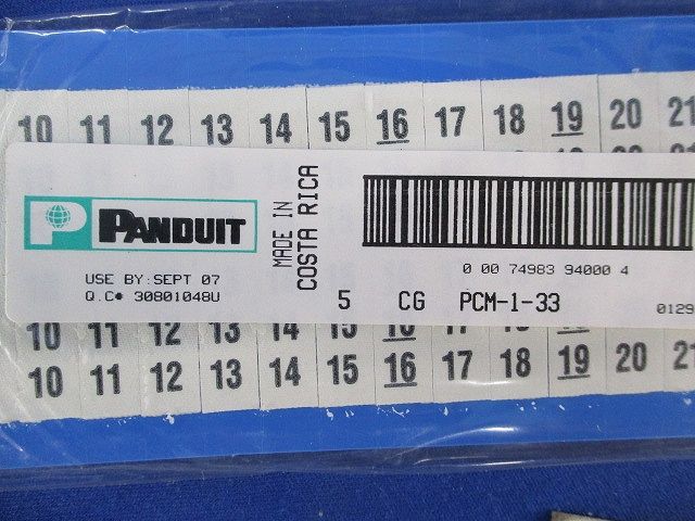 ワイヤーマーカー(5枚×3袋,計15枚入) PCM-1-33