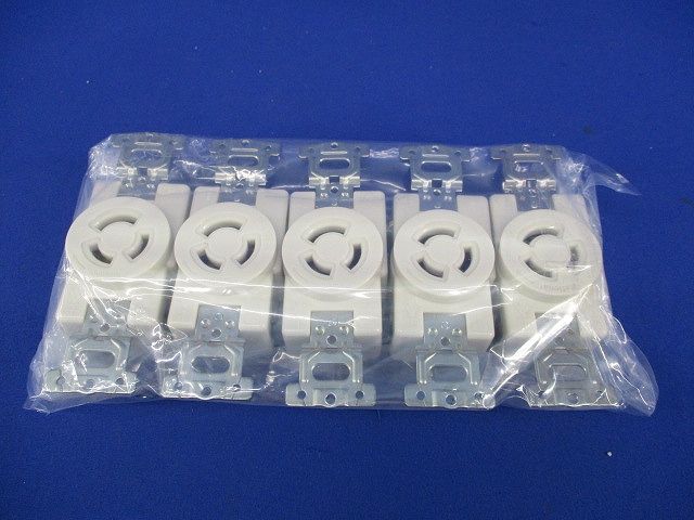 引掛埋込コンセントセット(メーカー混在5個入)(ミルキーホワイト)(キズ・汚れ有) WF2315K