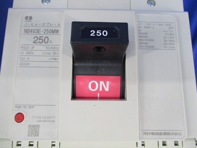 ノーヒューズブレーカ3P250A NB403E-250MW