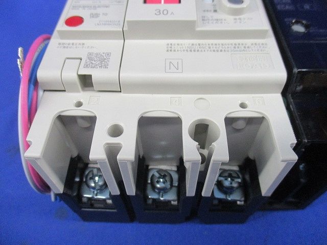 ノーヒューズブレーカ3P3E30A(単3中性線欠相保護,アラームスイッチ付) NF63-NCVZ