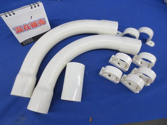 配管付属品セット(混在10個入)(ミルキーホワイト) N-36他