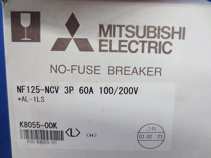 ノーヒューズブレーカ3P60A(アラームスイッチ付) NF125-NCV