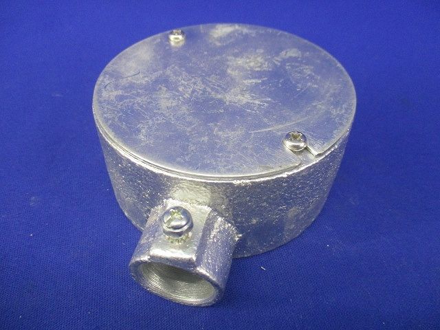 丸型露出ボックス1方出 亜鉛(3個入)(傷・汚れ有) 16