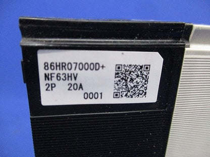 ノーヒューズブレーカ2P20A(アラームスイッチ付) NF63-HV