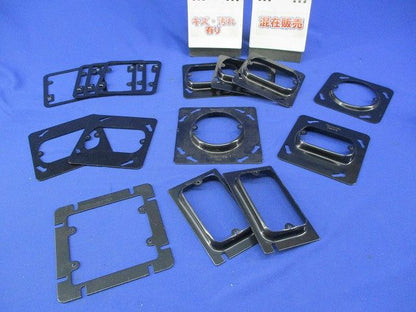 塗装中型四角スイッチカバー2コ用(混在15個入)(キズ・汚れ有) DS47112B他