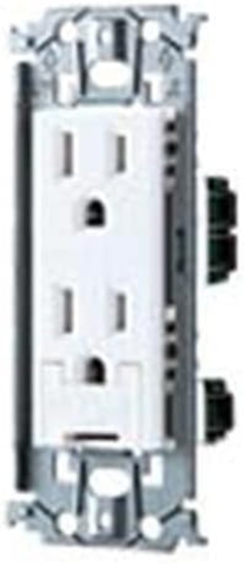 埋込アースターミナル付接地ダブルコンセント 金属枠付 マットセラミックホワイト WTL11323MW