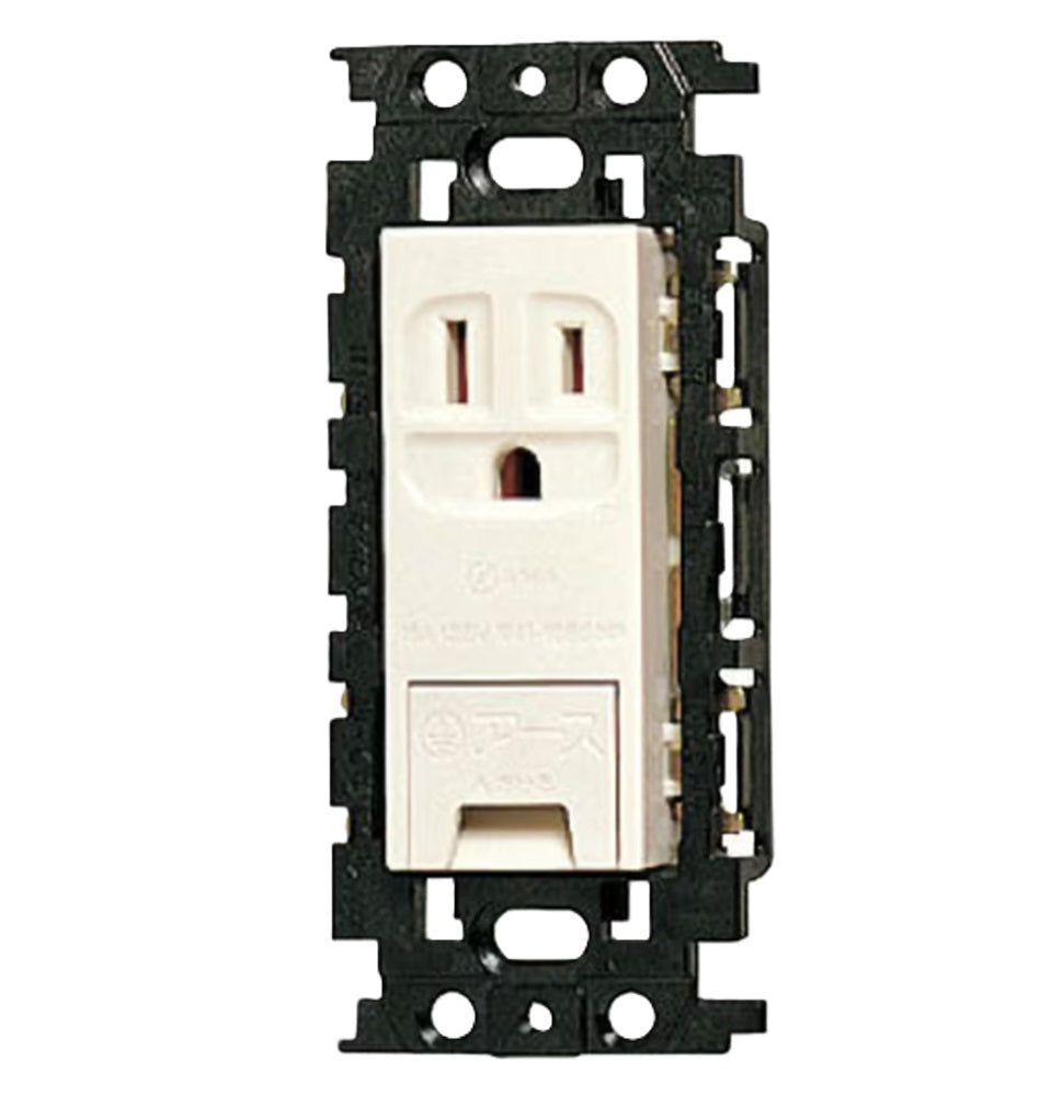 埋込絶縁アースターミナル付接地コンセント フラット型 WN11314