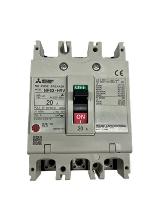 ノーヒューズブレーカー(高性能品) (3極) (AC/DC) NF63-HRV-3P-20A