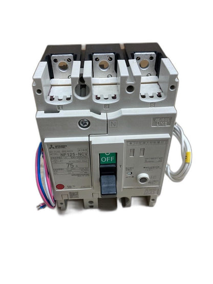 単3中性線欠相保護付ノーヒューズブレーカー AC100/200V NF125-NCV-3P-75A-AL