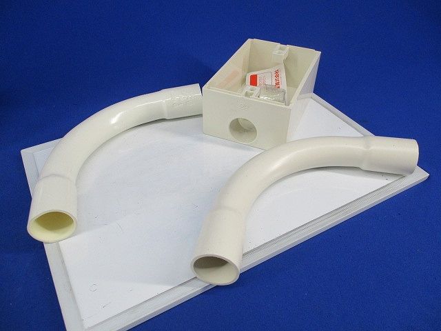 ノーマルベンド・露出スイッチボックスセット(混在7個入)(ミルキーホワイト系) N-22他