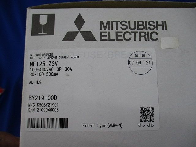 漏電アラーム遮断器 3P30A 30・100・500mA NF125-ZSV