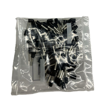 絶縁カラー付フェルール 絶縁スリーブ 棒端子 FE-1.5-8N-BK ブラック 100個入 216-204-100