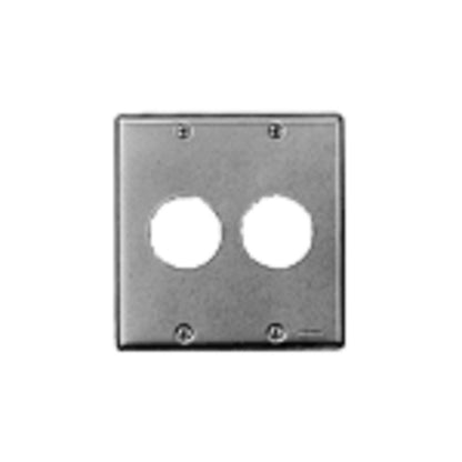 新金属プレートφ35.5 2連 コンセントプレート 5枚入 WN9523-05