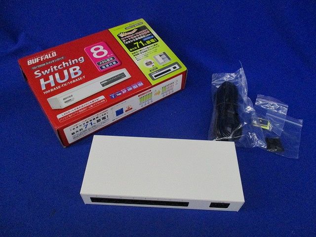 8ポートスイッチングHUB金属筐体/電源内蔵モデル LSW3-TX-8NS/WH