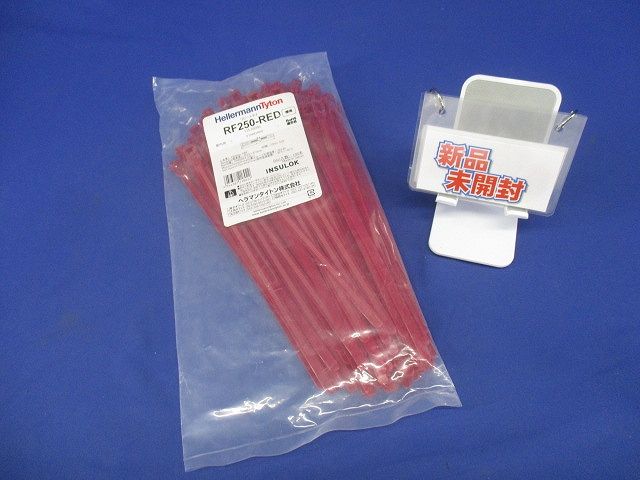 はずせる カラーリピートタイ 標準・屋内用クレード 赤 100本入 RF250-RED-100