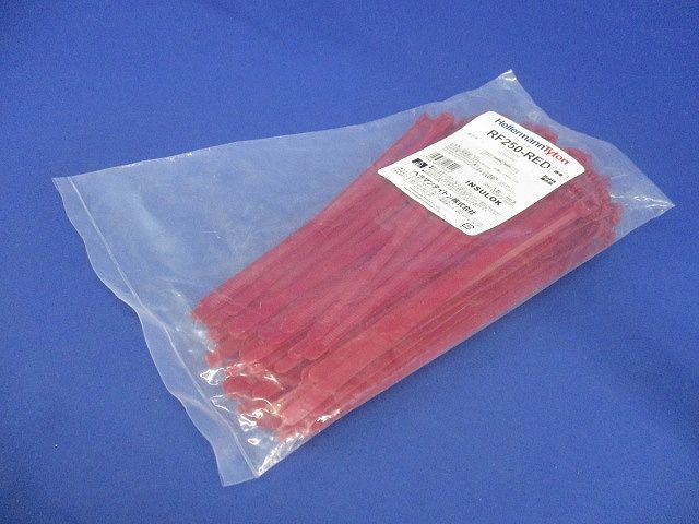 はずせる カラーリピートタイ 標準・屋内用クレード 赤 100本入 RF250-RED-100
