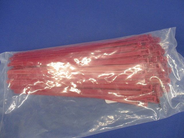 はずせる カラーリピートタイ 標準・屋内用クレード 赤 100本入 RF250-RED-100