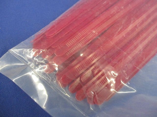 はずせる カラーリピートタイ 標準・屋内用クレード 赤 100本入 RF250-RED-100