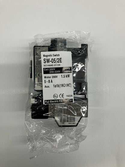 電磁開閉器  200V1.5KW 5-8A 1a1b(1NO1NC) SW-05/2E