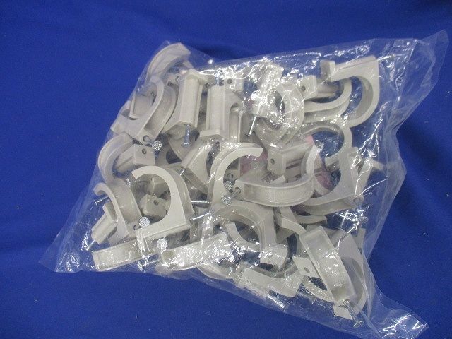 PF管ステップル スクリュー釘付 PF単層波付管22用 ベージュ 50個入 FSP-22S-50