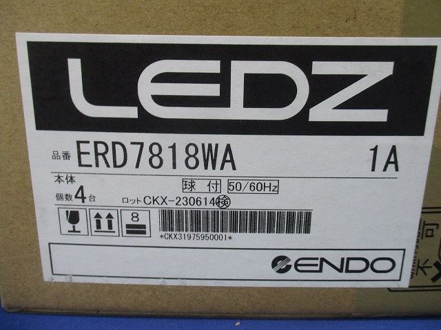 グレアレス ベースダウンライト ホワイトコーン φ100 3000K 電源別売 4台入 ERD7818WA-04