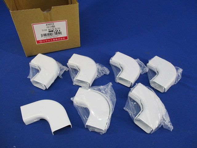 メタルモール付属品 フラットエルボ 後付け型 A型 ホワイト(13個入) A10312