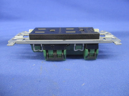 埋込アースターミナル付接地ダブルコンセント 金属枠付 マットブラック WTL11323MB