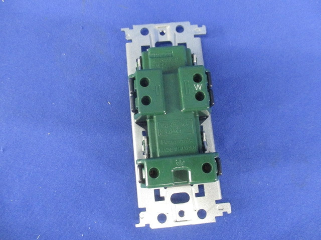 埋込アースターミナル付接地ダブルコンセント 金属枠付 ブラック WTL11323B