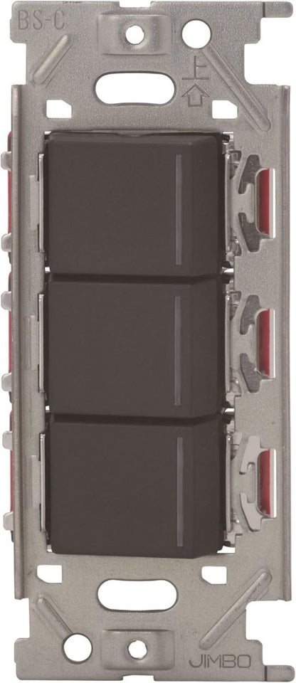 埋込スイッチセット 3路ガイド・チェックランプ付き トリプル ソフトブラック NKW03953SB