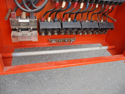 仮設用キャビネット 動力分電盤125A 鉄製 オレンジ(ジャンク品) GB-123EA他