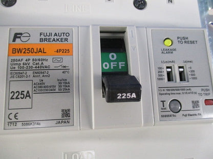 漏電警報付ブレーカ 4P225A BW250JAL-4P225K