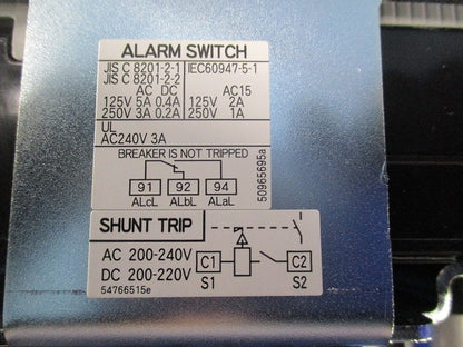 漏電警報付ブレーカ 4P225A BW250JAL-4P225K