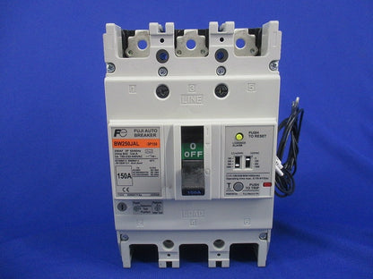 漏電警報付配線用遮断器3P150A(キズ・汚れ有) BW250JAL-3P150