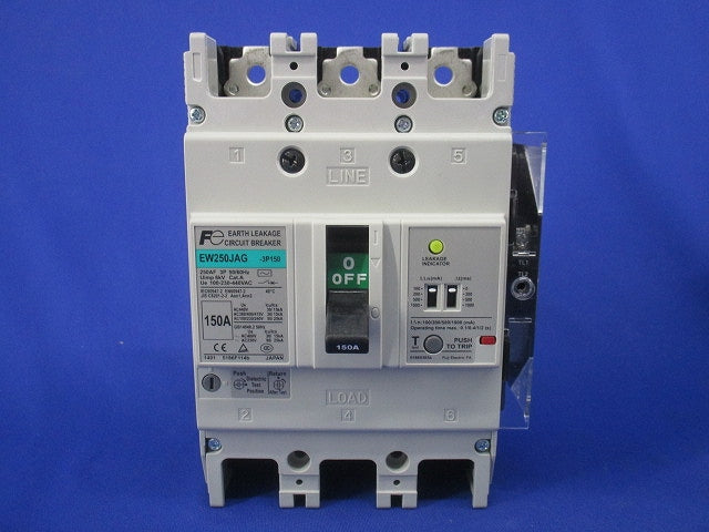 一般配線用漏電遮断器3P150A EW250JAG-3P150