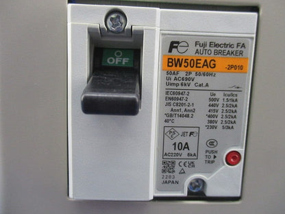 一般配線用遮断器2P10A(スタッド・プレート付) BW50EAG-2P010