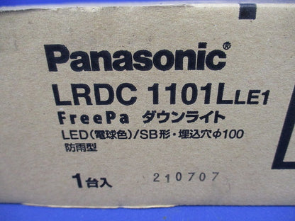 軒下用LEDダウンライト 2700K φ100 電源内蔵 調光不可 オフブラック LRDC1101LLE1