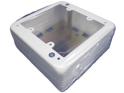 メタルモール付属品 2個用スイッチボックス 深型 ホワイト AB4122