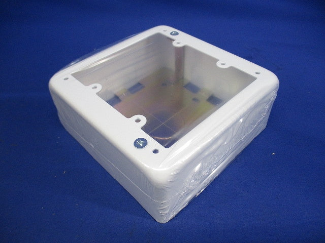 メタルモール付属品 2個用スイッチボックス 深型 ホワイト AB4122