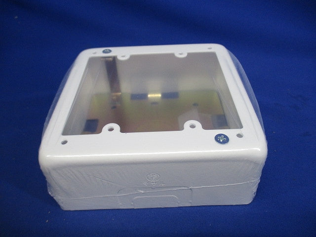 メタルモール付属品 2個用スイッチボックス 深型 ホワイト AB4122