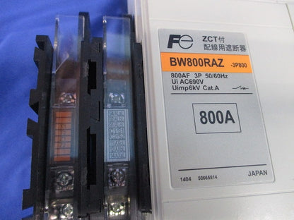 ZCT付ブレーカ 3P800A(アラームスイッチ付) BW800RAZ-3P800
