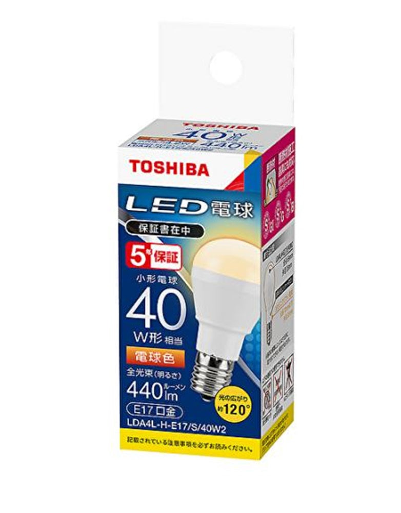 LED電球 電球色 2700K LDA4L-H-E17/S/40W2