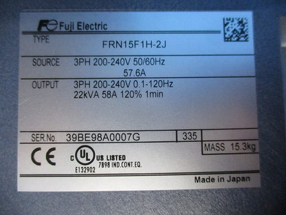 インバータ FRN15F1H-2J