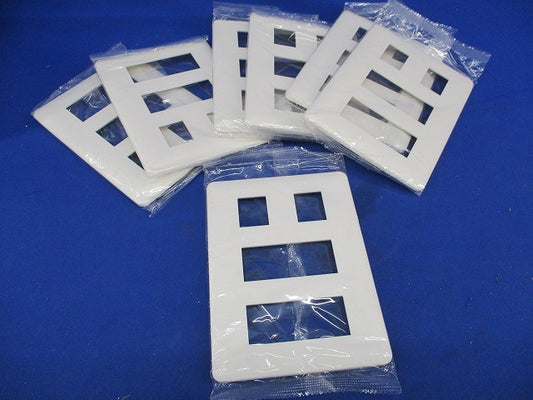 ワイドスリムスクエアプレート3連用(7枚入)(ピュアホワイト) QWD-233