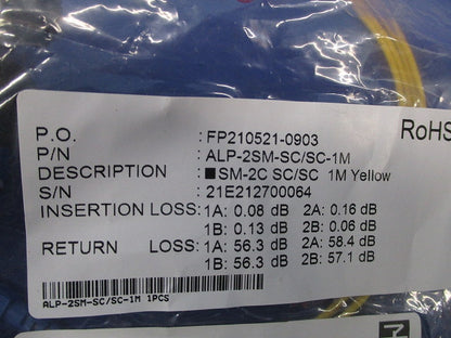 パッチコード(2個入) ALP-2SM-SC/SC-1M