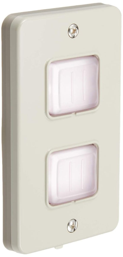 防雨埋込スイッチプレート 2コ用 取付枠付 5個入 WN7942-05